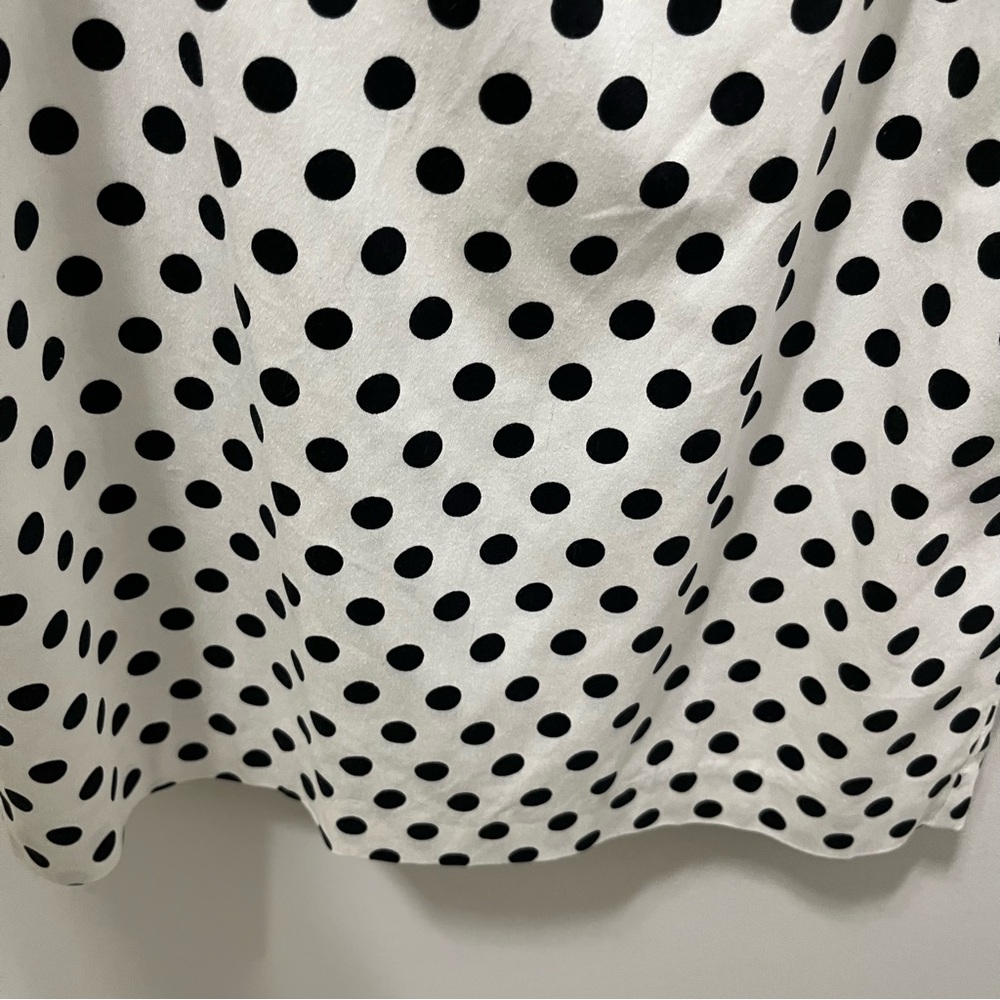 Chaps Black and White Polka Dot Dress - Picture 6 of 13